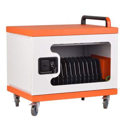 China SPCC cold rolled 8ports heavy duty Room-saving stackable steel type-c charging cart for school furniture for sale