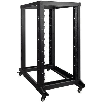 China SPCC 22U 1000mm Depth 4-Post Open Frame Adjustable Rack for sale