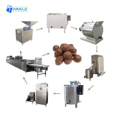 China Frying Oil Plant Whole Chocolate Bean For Bar Making Machine Chocolate Production Line for sale