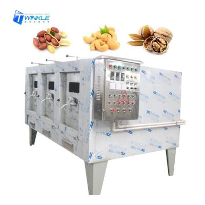 China Semi Automatic Commercial Fruit Processing Plant Drum Nut Peanut Cocoa Beans Rolling Dryer Machine for sale