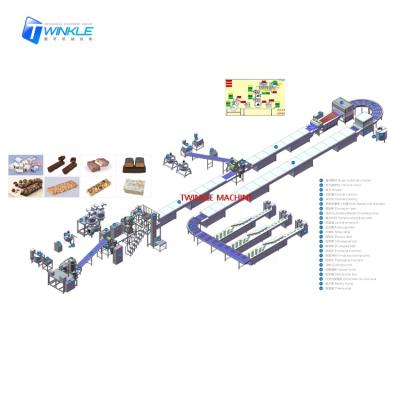 China Dairy Factory Protein Chocolate Bar Making Production Machine / Protein Chocolate Bar Making Machine for sale