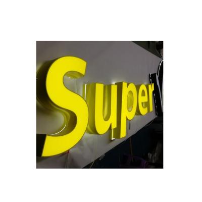 China exterior & DC 12V indoor outdoor advertising custom brand logo sign letter face lit LED glowing channel letter for sale