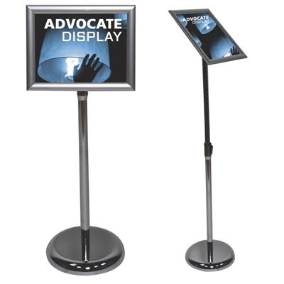 China Easy Install Store Sign Holder Advertising Display Stand Durable Adjustable Floor Standing Poster Holder for sale