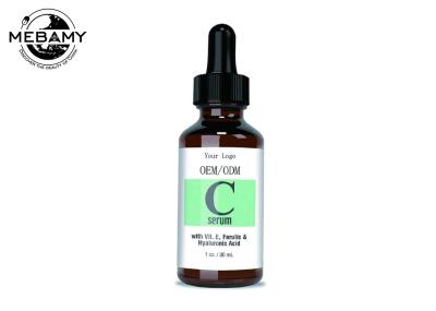 중국 OEM 유기 얼굴 혈청 비타민 C 20% 순수한 L 아스코르빈산 산성 비타민 E 및 Hyaluronic 산 판매용