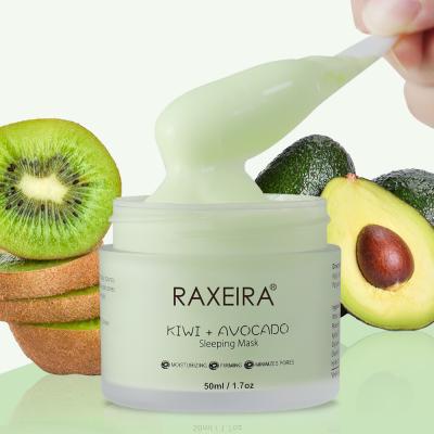 China OEM Skin Care Face Mask Moisturizing Hyaluronic Acid Kiwi Avocado Night Sleep Mask for sale