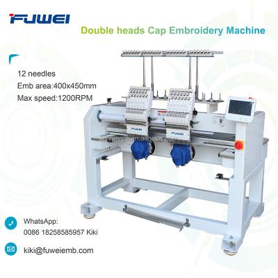 China Fuwei flat/hat/T-shirt embroidery machine computerized 2 tajima head embroidery machine for sale of hat embroidery machine for sale