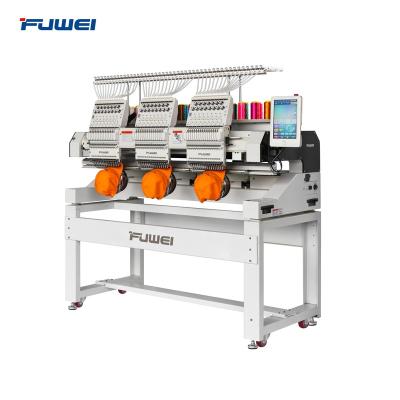 China Garment Shops Newest Automated High Quality Fuwei 3 Head Embroidery Machine For Sale for sale