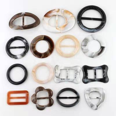 China Ring Factory Horn Buckle Irregular Shape Acrylic Resin Buckle Direct Wholesale Diverse Buckle Special Shape For Clothing for sale