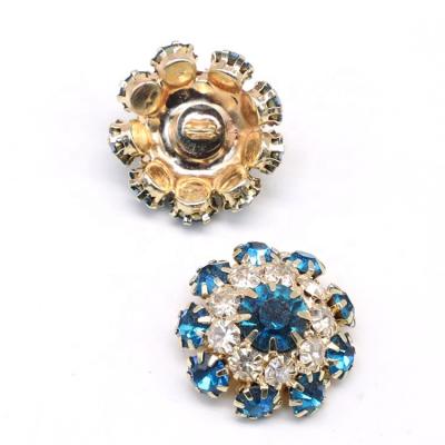 China SHANGJIN Washable Gold Rhinestone Button Diamond Stone T-shirt Wholesale Sewing Buttons for sale