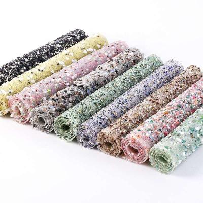 China Colorful Faux Stone Sheet Hotfix Adhesive Faux Stone Sheets Flatback For Shoes Natural Beading Fabric Sheet For Bag Decoration for sale