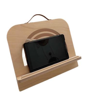 China Personalized Minimalist Wooden Tablet Stand Ipad Stand, Custom Ipad Stand Tablet Desktop Stand Rainbow Wood Stand, Tablet Accessories for sale