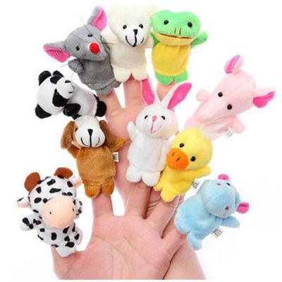 China Mini Plush Animal Finger Puppets Different Cartoon Velvet Soft Dolls Toys For Children Props Toys Easter Basket Stuffers for sale