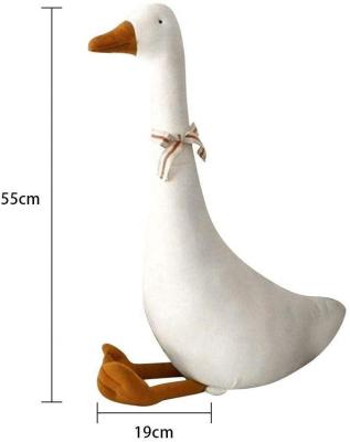 China 55CM Big Soft Cute Cotton Goose Stuffed Baby Animal Toys Plush Comfort Dolls Softly Sit Home Decor Accessories for sale