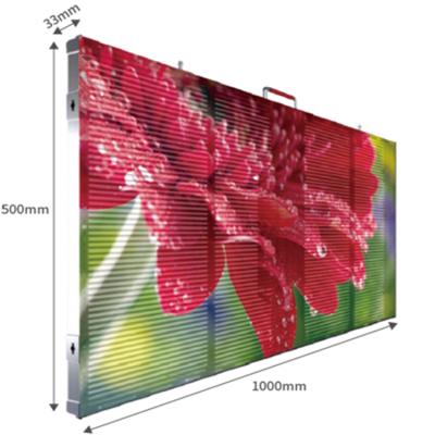 China Advertising transparent glass led screen 3d indoor and outdoor p3.9x7.8 display for sale