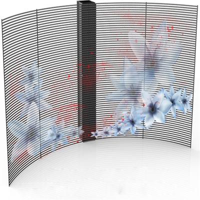 China Advertising high tech full color hd outdoor pantallas led transparent display for sale