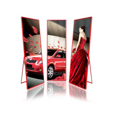 China Adervertising 4g 5g wifi hd floor p2 indoor pos poster screen led advertising sign for sale