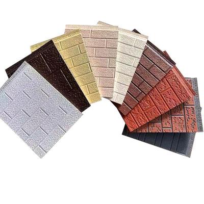 China Fireproof Die-Cut Light Weight Thermal Insulation Waterproof Fiber Cement Exterior Brick Wall Decorative Sandwich Panel Metal Insulation Board for sale