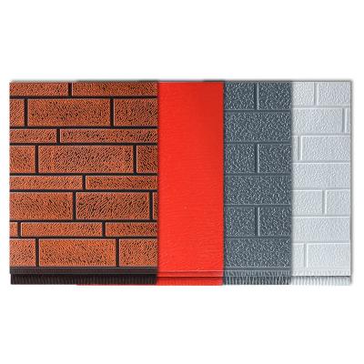 China China 3d wall sandwich wall panel metal insulation waterproof fireproof waterproof PU decorative coated panel heat insulation 3d wall panel for sale