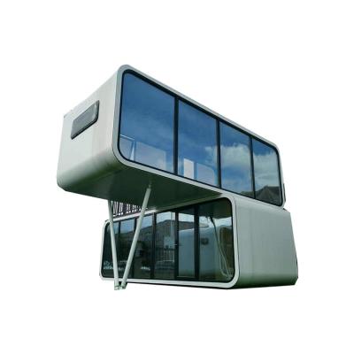 China New Product Safe Installed Travel Trailer Apple Cabin Prefab Modular Flat Pack Container House On Wheels for sale