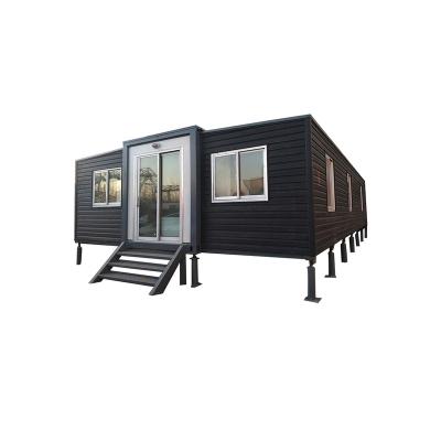 China Safe Installed Extended Collapsible Prefab Container Homes / 40ft Folding Living Container House / Expandable Cabin Container for sale