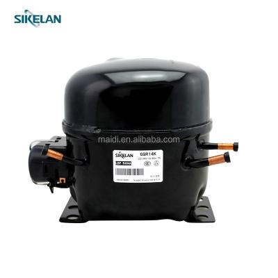 China Freezer Parts SIKELAN R404 Refrigeration Cooler Hermetic Refrigeration Auto AC Compressor For Sale GQR14K 745W for sale