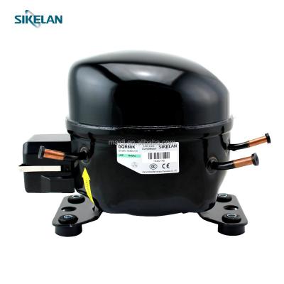 China Hermetic Refrigeration Parts SIKELAN R404a AC Freezer Refrigerator Cooling Compressor For Sale GQR80K 465W for sale