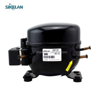 China Refrigeration Parts GQR16U SIKELAN R290 220V 3/4 Propane AC Household Fridge Freezer Fridge Hermetic HP Refrigeration Compressor for sale