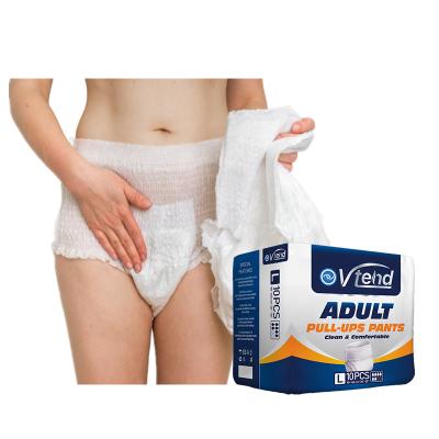 China Adult Diaper Acceptable Free Sample Order Plain Weave Pull Up Disposable Briefs Women Men Adult Diaper Pants Diaper Incontinence Pants for sale