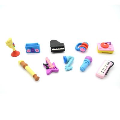 China Super High Quality Environmental Friendly/Removable Suitable For Children's Party Gift Piano Guitar Musical Instrument Shape Eraser for sale