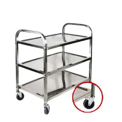 China Modern Stainless Steel Three Tiers Hotel TrolleyStainless Steel Food TrolleyStainless Steel Three Tiers Hotel Food Cart Hotel Cart Food Cart For for sale