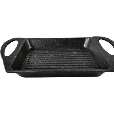 China Disposable Manufacturers Non-stick Coating Metal Die-Casting Pan Family Convenient Grilled Fish Special Dish for sale