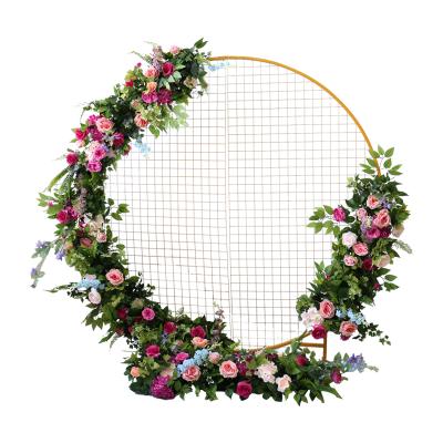 China Wedding Party Decoration Wedding Party Event Decoration Natural Round Frame Metal Light Metal Garden Arches for sale