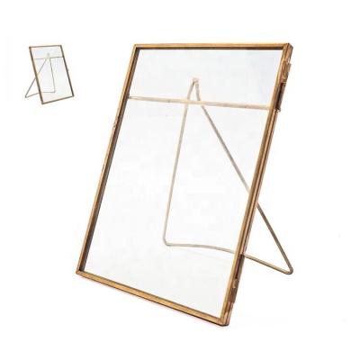 China Morden Beautiful Factory Direct Wedding Gifts Decorative Brass Photo Frame Simply for sale