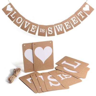 China Paper Party Supplies Friendly Ornaments Printed Paper Wedding Banners for sale