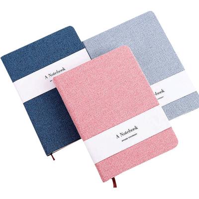 China Pure Financial Institutions Color Cloth Cover Notebook With Customized Logo Waterproof Paper Notebook Recycled for sale