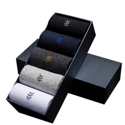 China Antibacterial Socks In Cotton Custom Crewman Work Dress Box Plain Business Logo Luxury Socks for sale