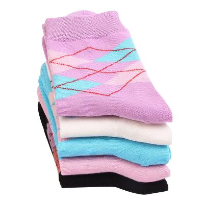 China Anti-Fault 5 Colors Lady Bamboo Socks For Women , Argyle Socks Women for sale