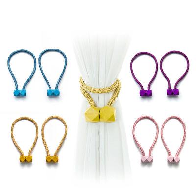 China Hot Selling Transitional Headsets Magnetic Curtain Tiebacks Clips Curtain Buckle Cord Punch Free Tiebacks for sale