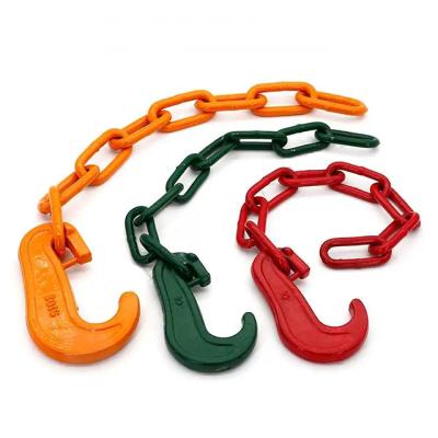 China Drag Chain 13mm Long Link Alloy Container Lashing Chain With Hook for sale