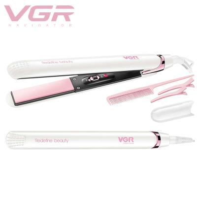 China Home.Hotel.salon VGR 2 in 1 Rotating Hair Curler Professional Hair Straightener Curler Hair Straightener for sale