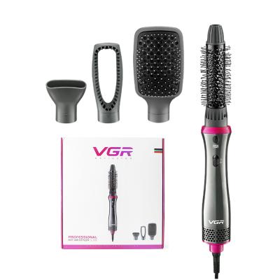 China Hair Salon Nondisposable Multifunctional Volume Hair Dryer Comb Hot Air VGR 408 Straight Hair Comb 4 in 1 for sale