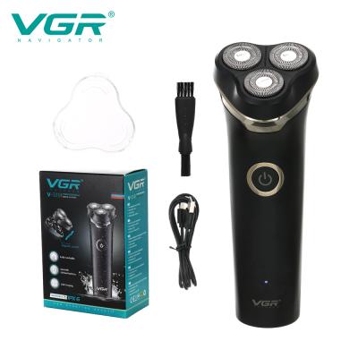 China New VGR Twin Blade Three-blade Magnetic Shaver, Men's Haircut Shaver, Rechargeable Facial Shaver V-319 for sale