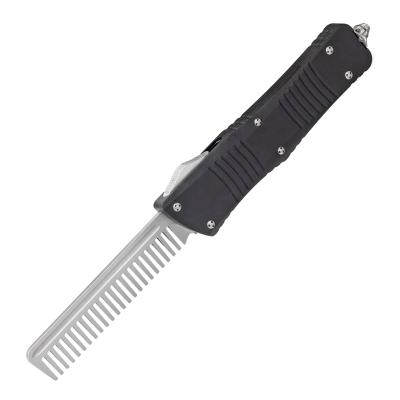 China Multi Functional Double Comb Knife Stainless Steel Action Folding Comb CNC OTF Outdoor Knife for sale