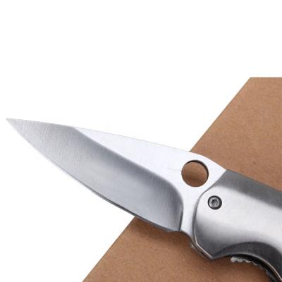 China New Hunting Folding Knife 440 Blade Pocket Knife Outdoor Sport Camping Wooden Knives for sale