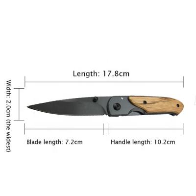 China High Quality Combat Knife Survival Function Knife With 440C Blade Wood Handle Outdoor Camping Tools for sale