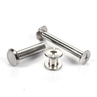 China Factory Wholesale Flat Chicago Screw Recessed Stainless Steel M4 M5 Size Cross Screws Binding Post High Quality for sale