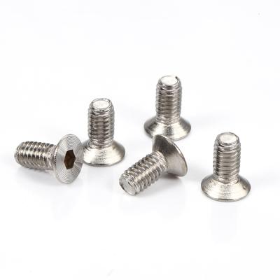 China Flat Screw Metal Stainless Steel Hexagon Custom Socket Screw Cd M4 Size Flat Head Screw Manufacturer for sale