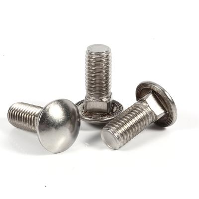 China HEX M4 M5 M6 M8 M10 Carriage Bolts 304 Stainless Steel Round Head Square Neck Screw Bolts for sale