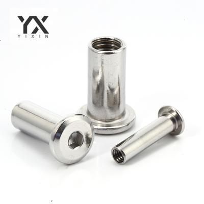 China Custom Heavy Industry OEM Stainless Steel M6 Double Screw Splint Nut Furniture Hardware Furniture Hardware for sale