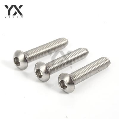 China Custom Mushroom Pan Supplier M3 M4 M5 M6 Allen Hex Socket Stainless Steel Bolt Head Screw for sale